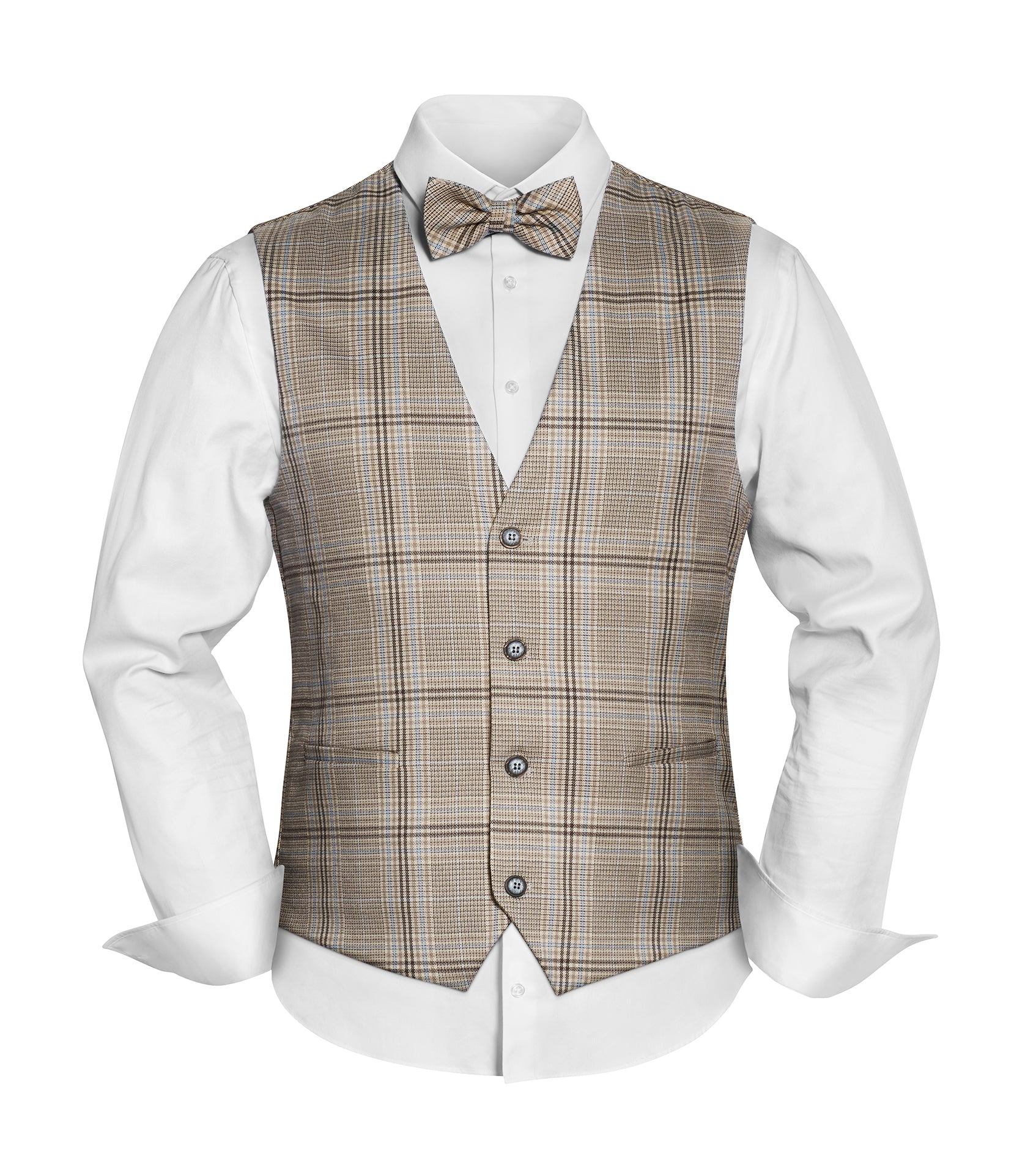 Costume Beige Costume Avec Noeud Papillon Costume Bleu Clair NEHO