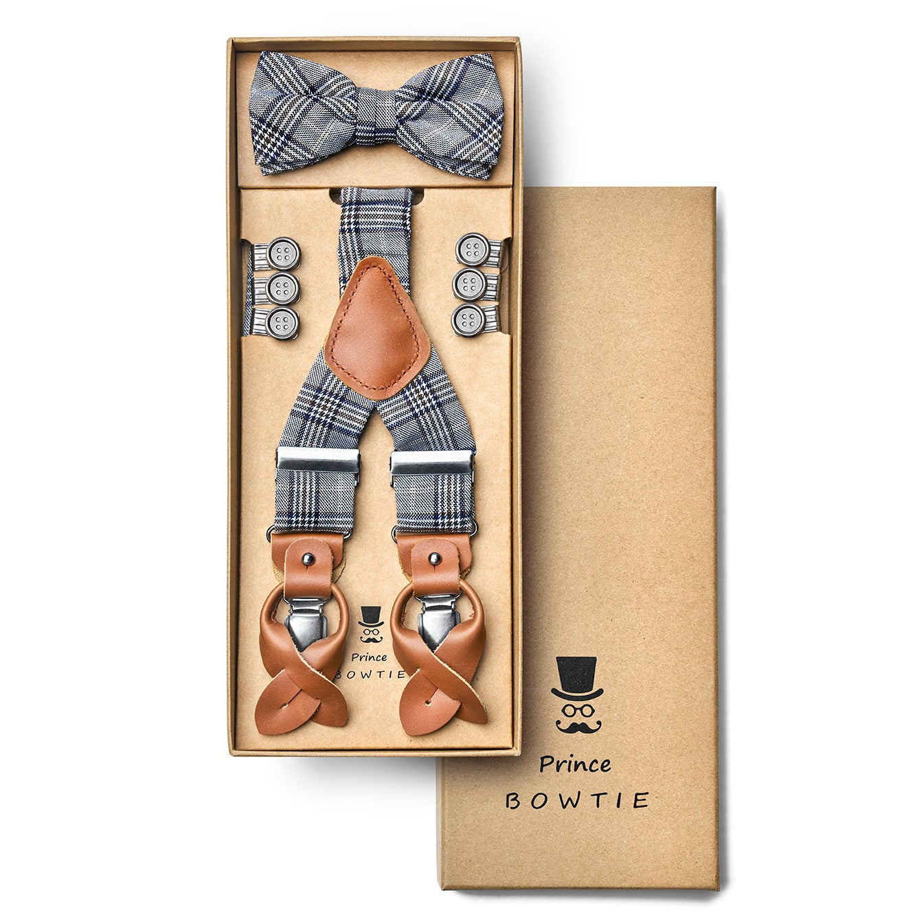 Hosenträger mit Fliege & Tuch