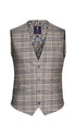 Prince Bowtie Anzugweste im Vintage Karo - Beige