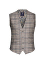 Prince Bowtie Anzugweste im Vintage Karo - Beige