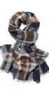 Prince Bowtie Schal im Karo-Design - umgelegte Trageform - Beige