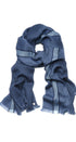 Prince Bowtie Schal Uni Streifen - Trageform - Blau