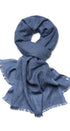 Prince Bowtie Schal Karo - umgelegte Trageform - Blau