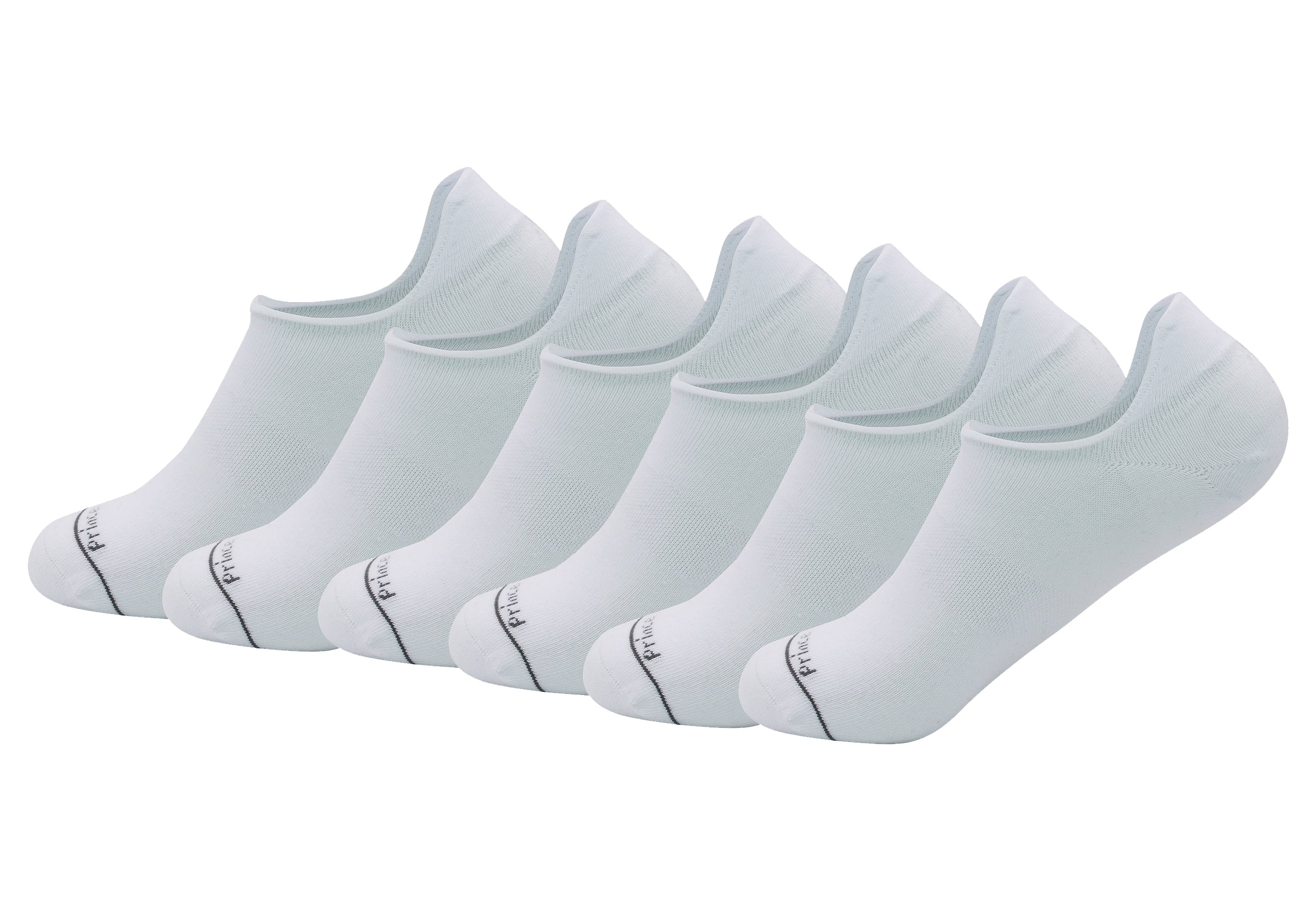 Prince Bowtie Sneakersocken 3 Paar Uni - rutschfest und komfortabel - Weiß