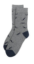 Prince Bowtie Herren Socken im Moustache-Design - Grau