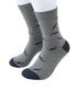 Prince Bowtie Herren Socken im Moustache-Design - Socken am Fuß - Grau