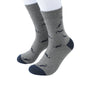 Prince Bowtie Herren Socken im Moustache-Design - Socken am Fuß - Grau