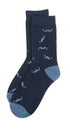 Prince Bowtie Herren Socken im Moustache-Design - Marine