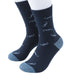 Prince Bowtie Herren Socken im Moustache-Design - Socken am Fuß - Marine