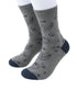 Prince Bowtie Herren Socken im Paisley-Design - Socken am Fuß - Grau