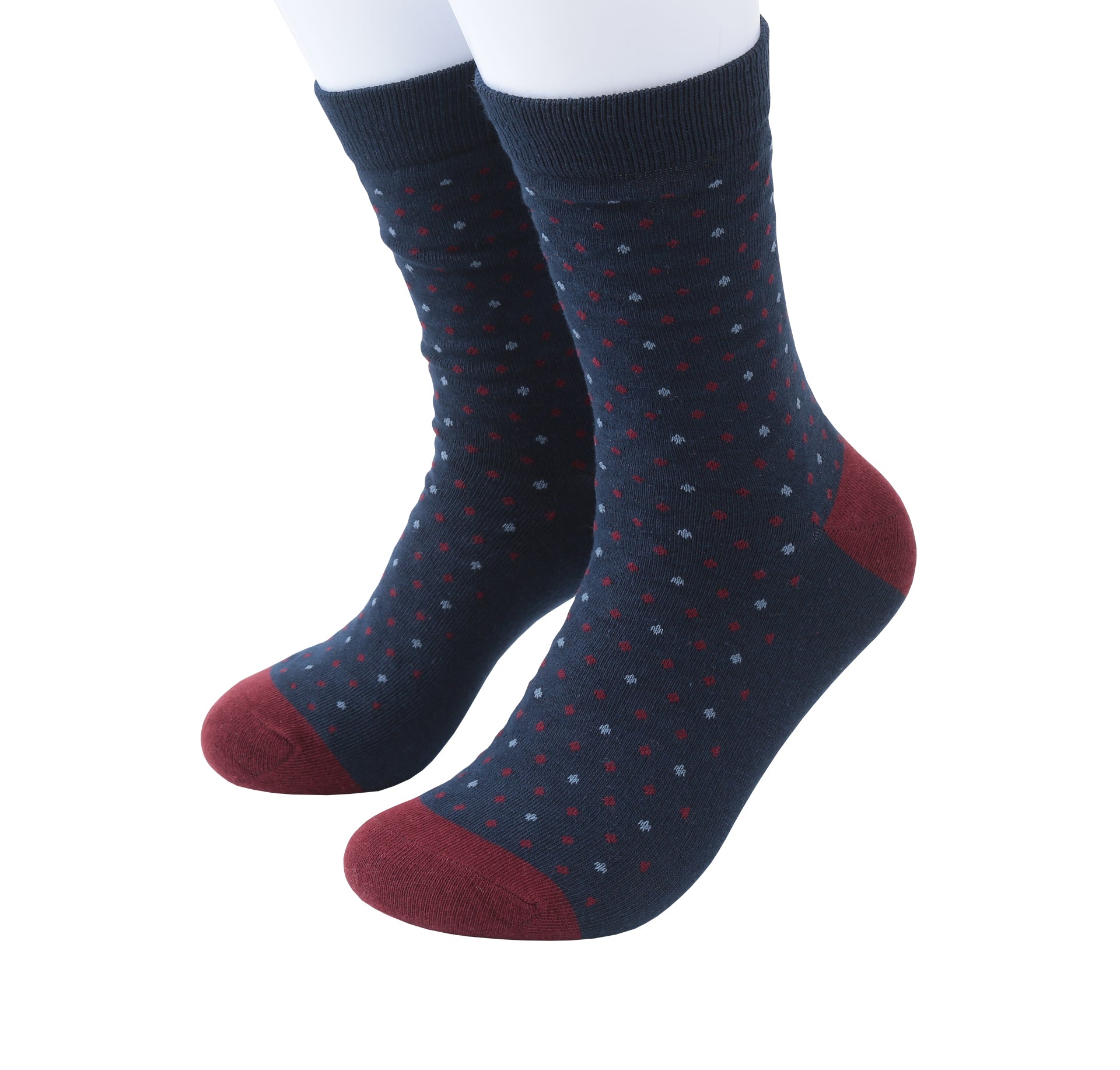 Prince Bowtie Herren Socken im Punkt-Design - Socken am Fuß - Marine
