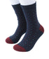 Prince Bowtie Herren Socken im Punkt-Design - Socken am Fuß - Marine