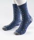 Prince Bowtie Herren Socken im Punkt-Design - Socken am Fuß - Blau