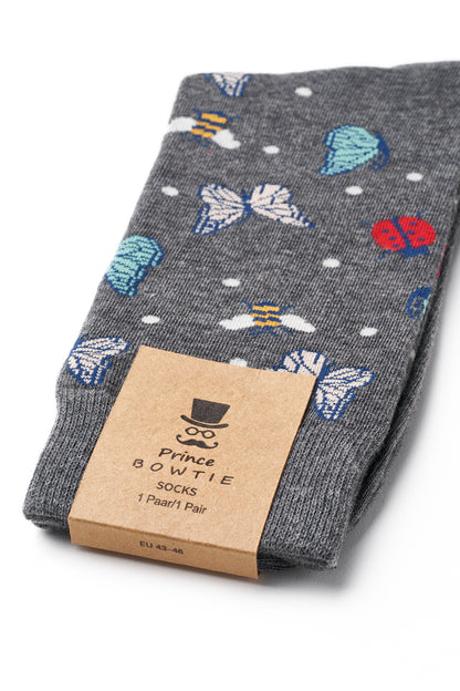 Socken 1 Paar im Fantasie-Design - Farbe Grau