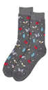 Prince Bowtie Herren Socken im Fantasie-Design - Grau