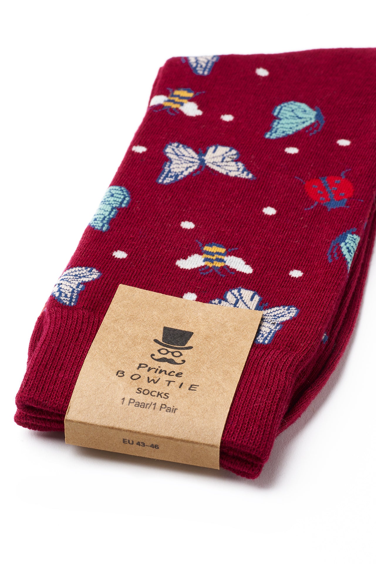 Socken 1 Paar im Fantasie-Design - Farbe Rot