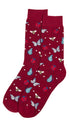 Prince Bowtie Herren Socken im Fantasie-Design - Rot