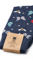 Prince Bowtie Herren Socken im Fantasie-Design - Verpackung mit Größenangabe - Blau
