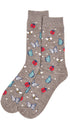 Prince Bowtie Herren Socken im Fantasie-Design - Beige
