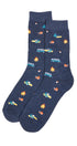 Prince Bowtie Herren Socken im Travel-Design - Blau