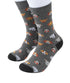 Prince Bowtie Herren Socken im Animal-Design - Socken am Fuß - Grau