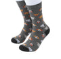 Prince Bowtie Herren Socken im Animal-Design - Socken am Fuß - Grau