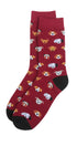 Prince Bowtie Herren Socken im Animal-Design - Rot