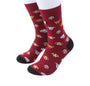 Prince Bowtie Herren Socken im Animal-Design - Socken am Fuß - Rot