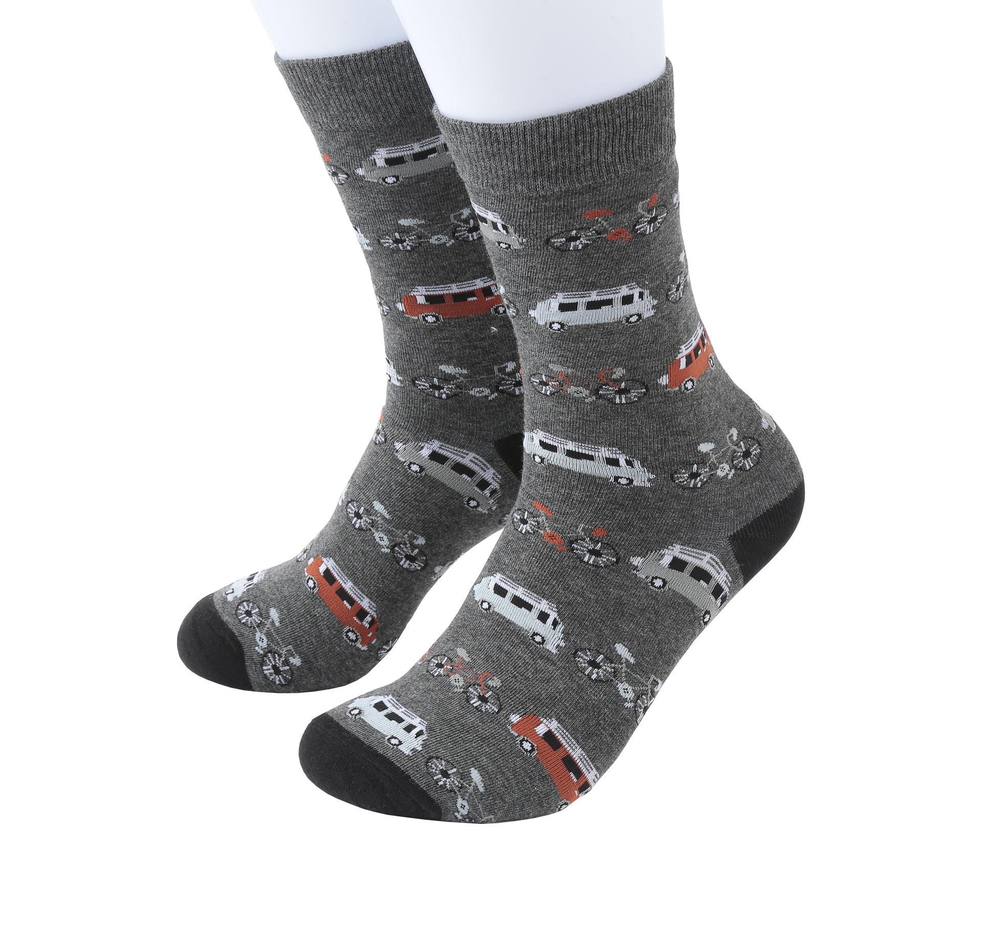 Prince Bowtie Herren Socken im Vehicle-Design - Socken am Fuß - Grau