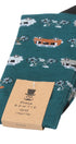 Prince Bowtie Herren Socken im Vehicle-Design - Verpackung mit Größenangabe - Grün