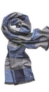 Prince Bowtie Schal aus Naturfasern - Trageform - Blau