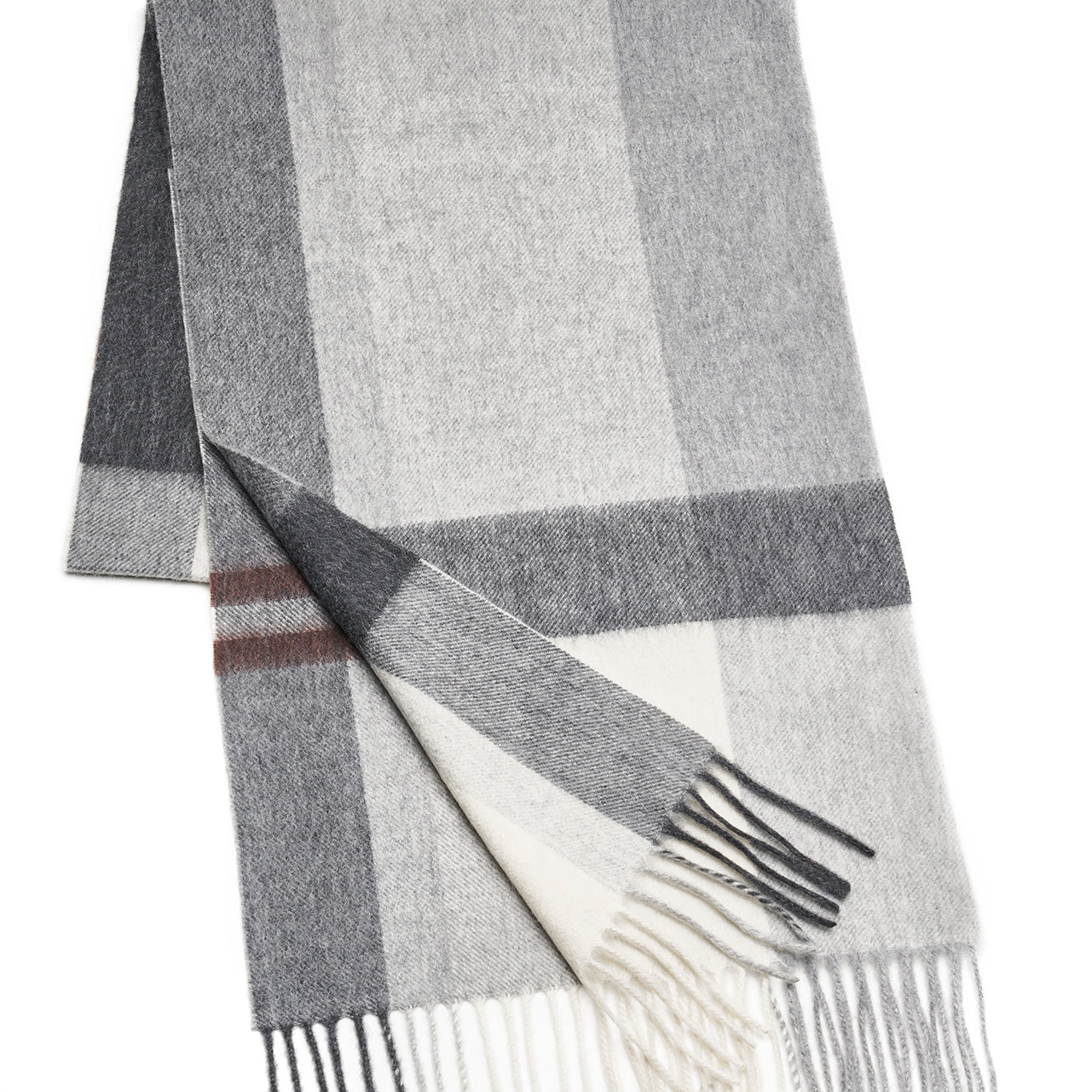 Prince Bowtie Luxuriöser Schal aus 100 % Kaschmir - Grau