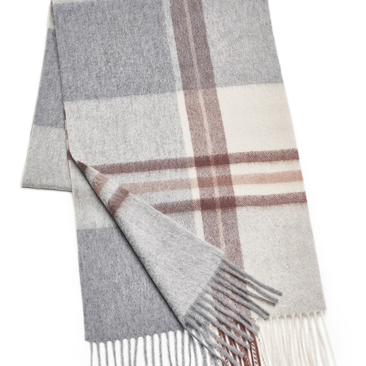 Prince Bowtie Luxuriöser Schal aus 100 % Kaschmir - Grau