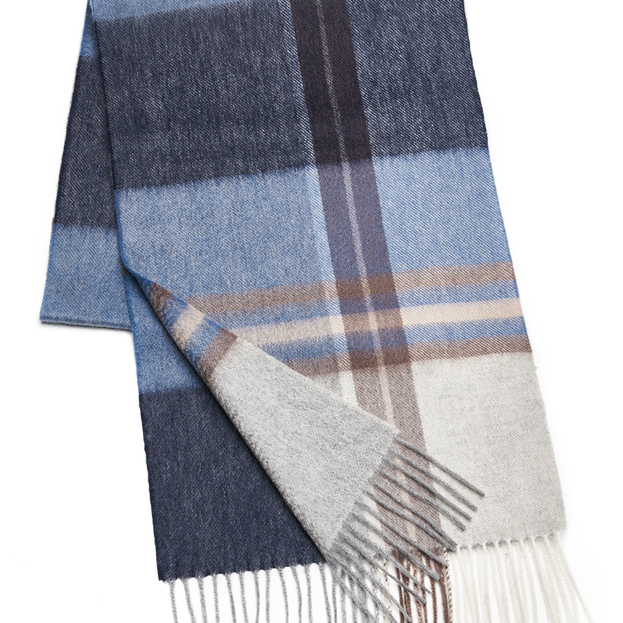 Prince Bowtie Luxuriöser Schal aus 100 % Kaschmir - Blau