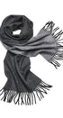 Prince Bowtie Luxuriöser Schal aus 100 % Kaschmir - Trageform - Schwarz/Grau