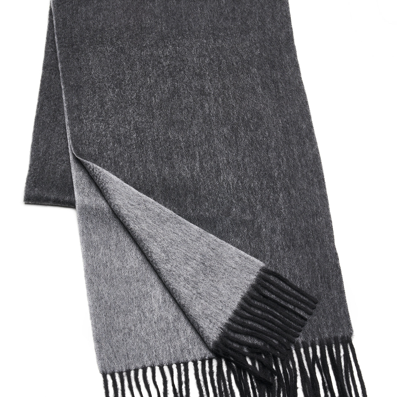 Prince Bowtie Luxuriöser Schal aus 100 % Kaschmir - Schwarz/Grau