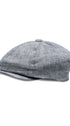 Prince Bowtie Gatsby Schiebermütze im sportiven Leinenlook - Vorderansicht - Blau