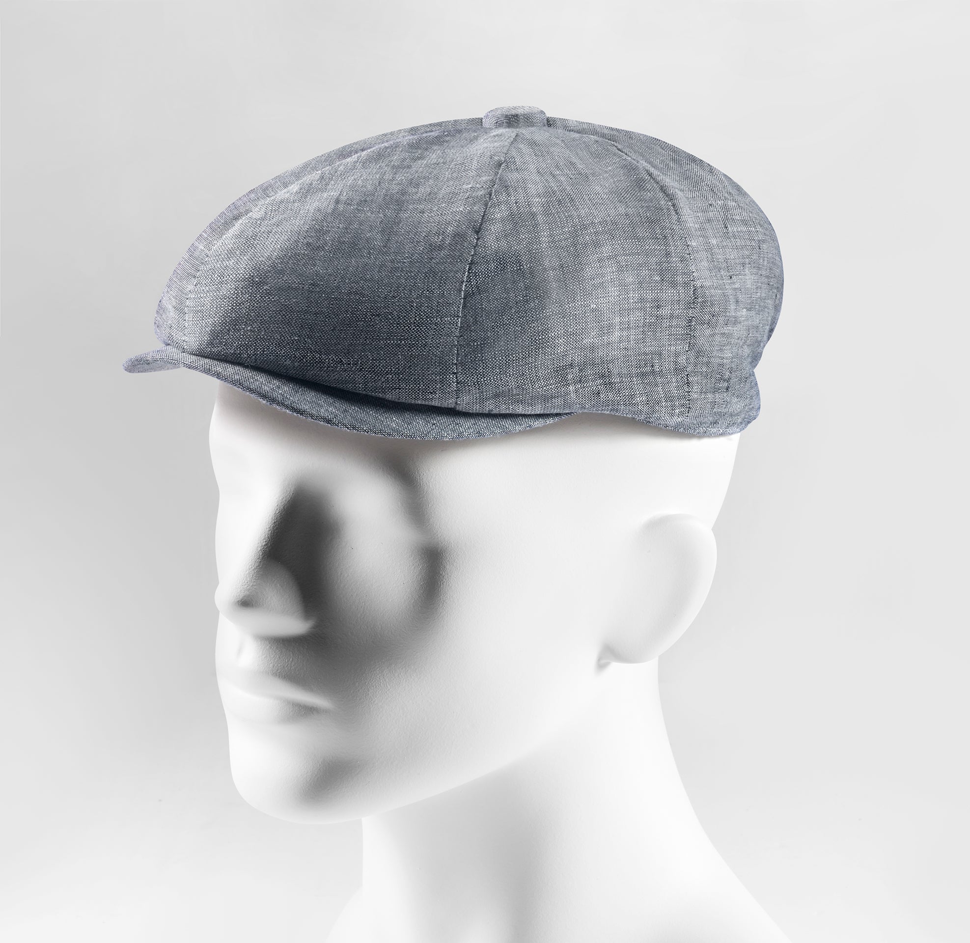 Prince Bowtie Gatsby Schiebermütze im sportiven Leinenlook - Blau