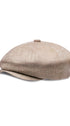 Prince Bowtie Gatsby Schiebermütze im sportiven Leinenlook - Vorderansicht - Beige