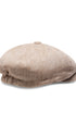 Prince Bowtie Gatsby Schiebermütze im sportiven Leinenlook - Ansicht von hinten - Beige