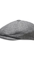 Prince Bowtie Gatsby Schiebermütze im rustikalen Uni Design - Vorderansicht - Grau