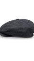Prince Bowtie Gatsby Schiebermütze im rustikalen Uni Design - Seitenansicht - Anthrazit