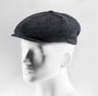 Prince Bowtie Gatsby Schiebermütze im rustikalen Uni Design - Anthrazit 