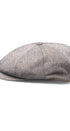 Prince Bowtie Gatsby Schiebermütze im rustikalen Uni Design - Seitenansicht - Beige