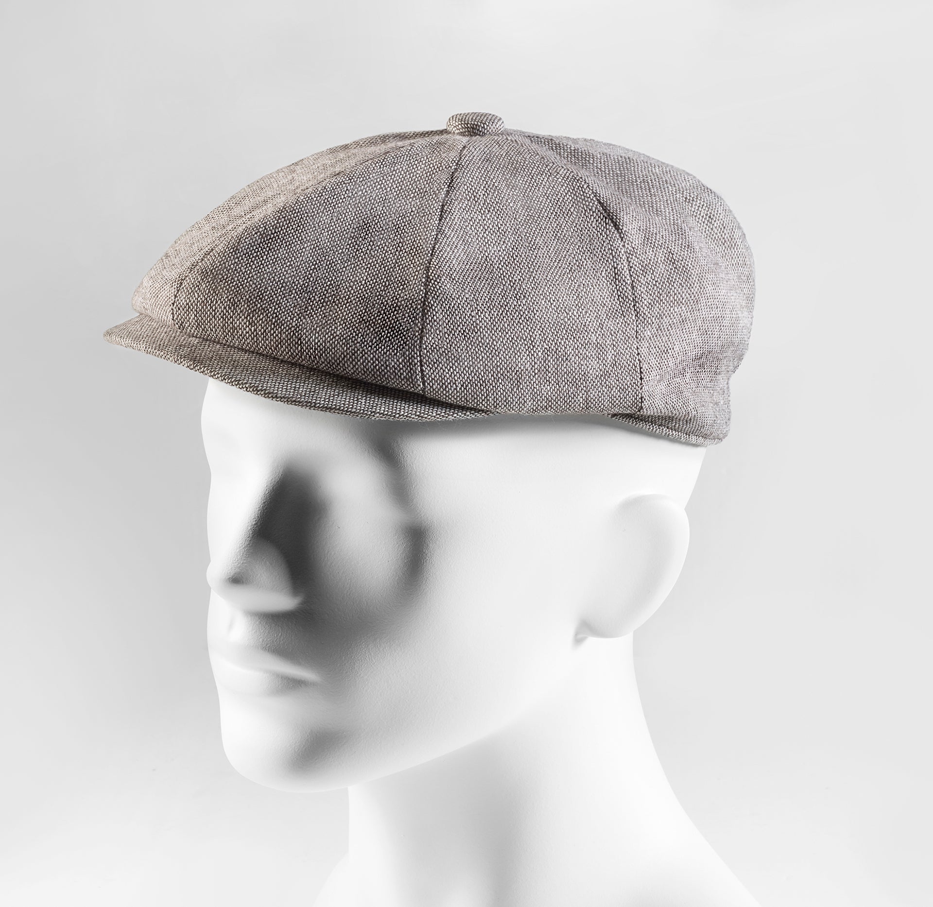 Prince Bowtie Gatsby Schiebermütze im rustikalen Uni Design - Beige