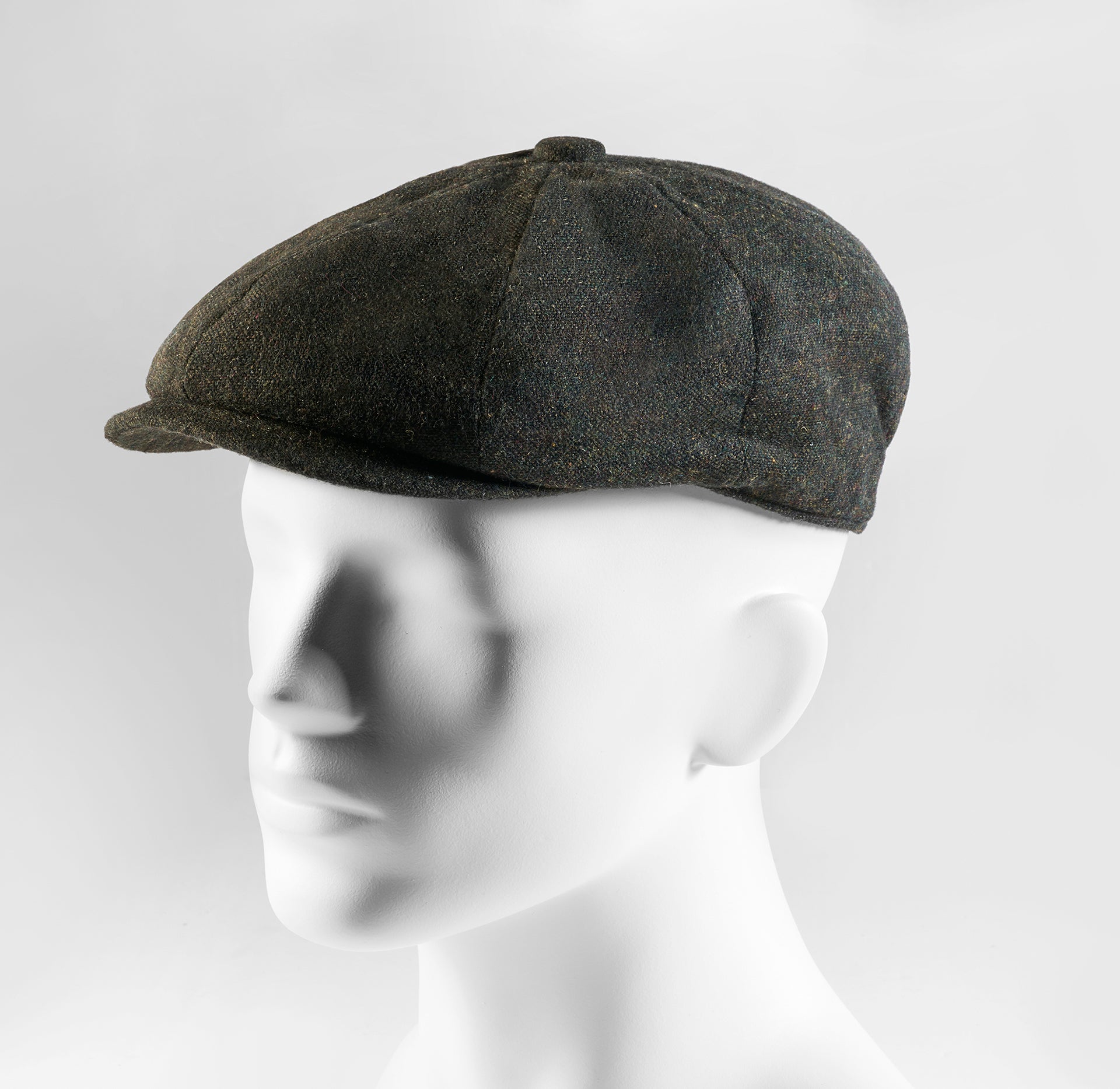 Prince Bowtie Gatsby Schiebermütze im rustikalen Uni Design - Grün