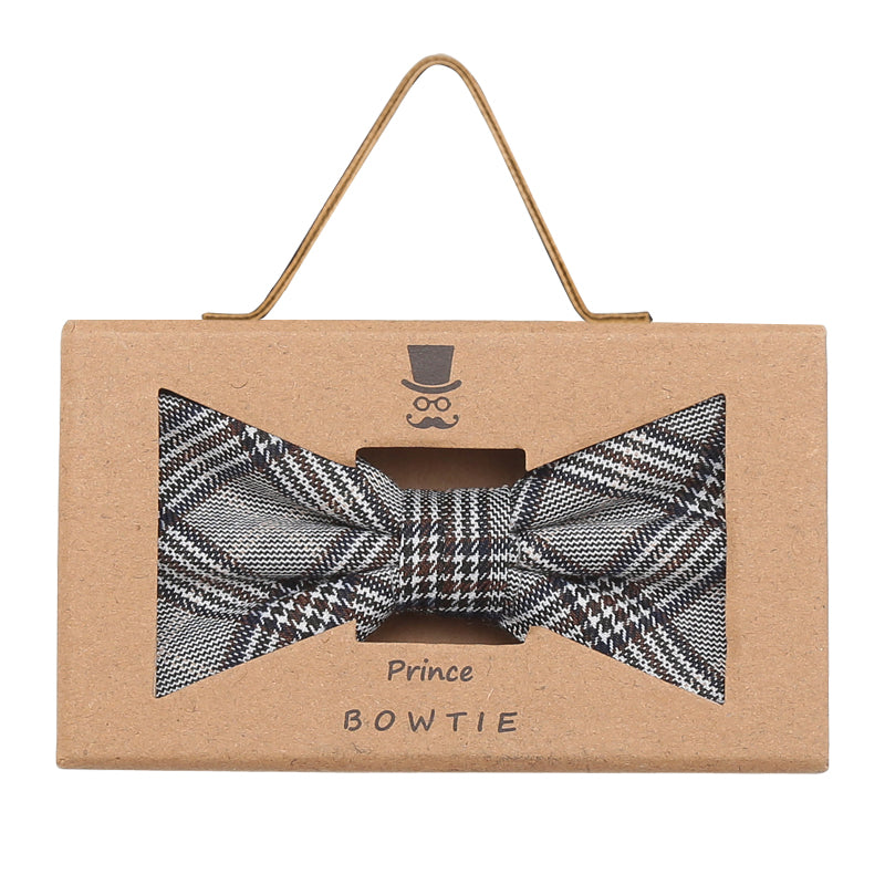 Prince Bowtie Fliege im genialen Karo Design - Box - Grau