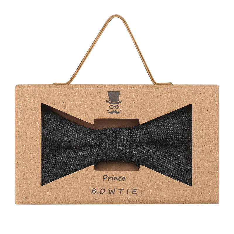 Prince Bowtie Fliege in Wolloptik - Box - Anthrazit