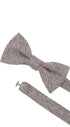 Prince Bowtie Fliege in Wolloptik - Verschluss im Detail - Beige