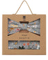 Prince Bowtie Set Fliege + Tuch Flower - Box - Grau